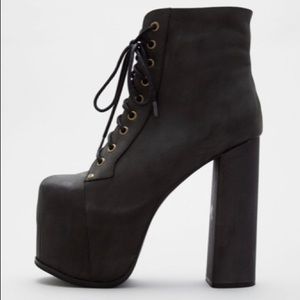 Jeffrey Campbell Big Lita Leather Platform Boots